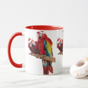 Santa Macaws Tasse Red