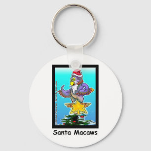 Santa Macaws Weihnachtsgeschenke & T-Shirts Schlüsselanhänger