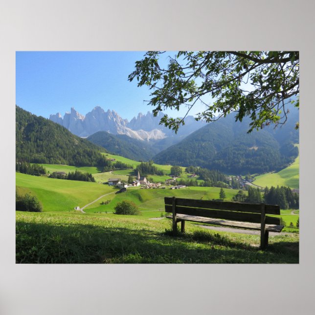 Santa Maddalena Dolomiten Poster (Vorne)