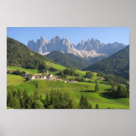 Santa Maddalena Dolomiten Poster