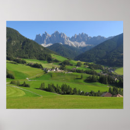Santa Maddalena Dolomiten Poster