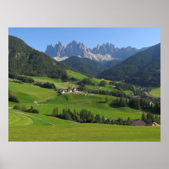Santa Maddalena Dolomiten Poster (Vorne)