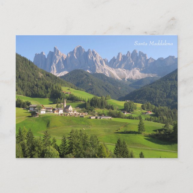 Santa Maddalena Dolomiten Postkarte (Vorderseite)