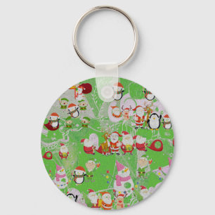 Santa Magical Green New Jahre Schlüsselanhänger