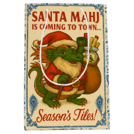 Santa Mahj Gift Bag Mittlere Geschenktüte