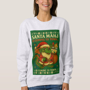 Santa Mahj hässlicher Pullover Sweatshirt