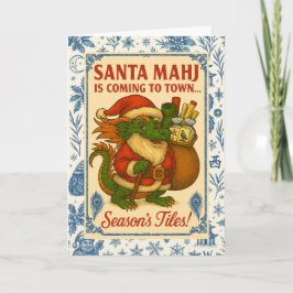 Santa Mahj! Holiday Card Feiertagskarte