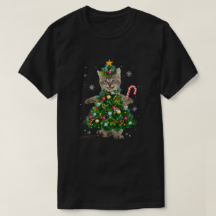 Santa Maine Coon Weihnachtsbaum Leuchtfeuer Xm T-Shirt