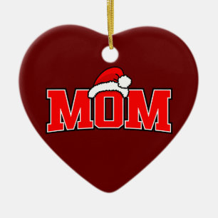 Santa Mama Herzdekoration Keramikornament
