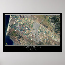 Santa Maria California Satellite-Poster Karte Poster
