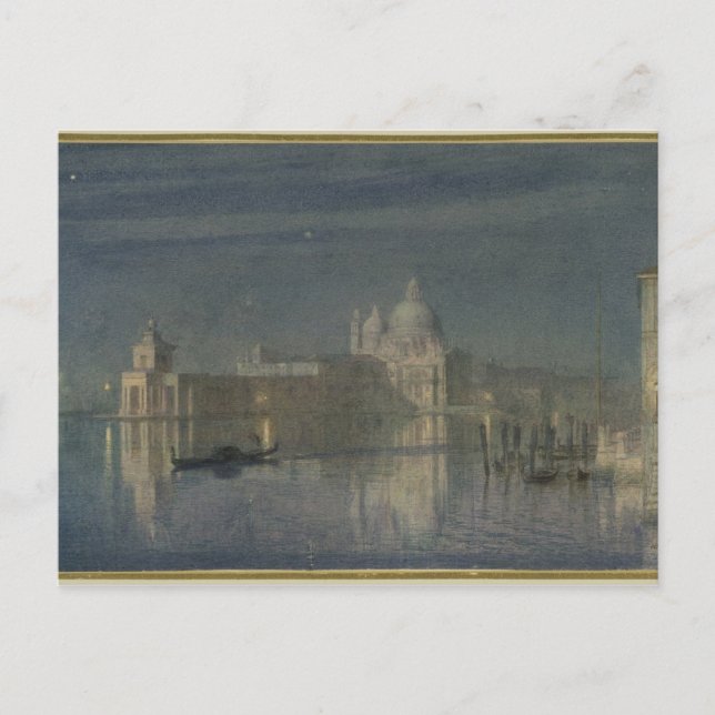 Santa Maria della Salute, Venedig, Mondlicht, 1863 Postkarte (Vorderseite)