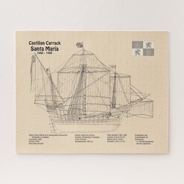 Santa Maria - Schiffsplänen SD (Horizontal)