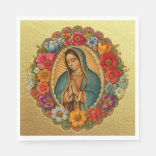 Santa Maria, Virgen de Guadalupe Mutter Maria Rose Serviette