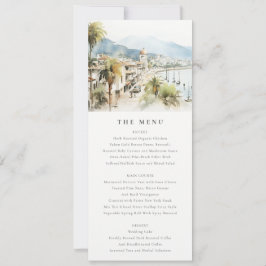 Santa Marta Colombia Landscape Wedding Menu Card Einladung