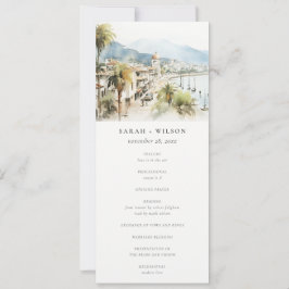 Santa Marta Colombia Landscape Wedding Program Einladung
