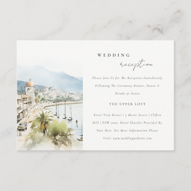 Santa Marta Colombia Landscape Wedding Reception Begleitkarte (Vorderseite)