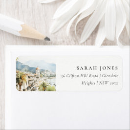 Santa Marta Colombia Watercolor Landscape Address