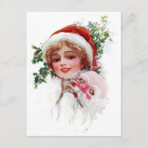 Santa-Maske Feiertagspostkarte