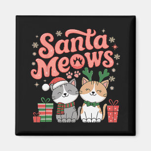 Santa Meows Niedliche Weihnachtskätzchen Weihnacht Magnet