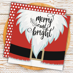 Santa Merry & Bright Weihnachts-Flat-Feiertagskart Feiertagskarte