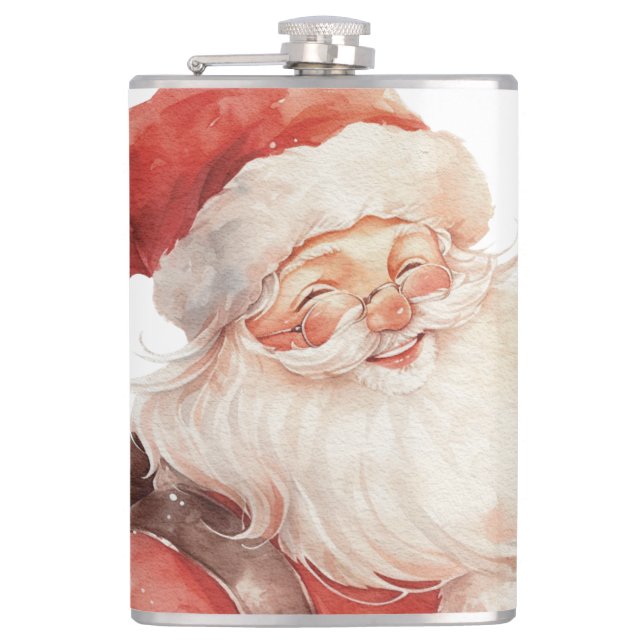 Santa Merry Christmas Flachmann (Vorderseite)