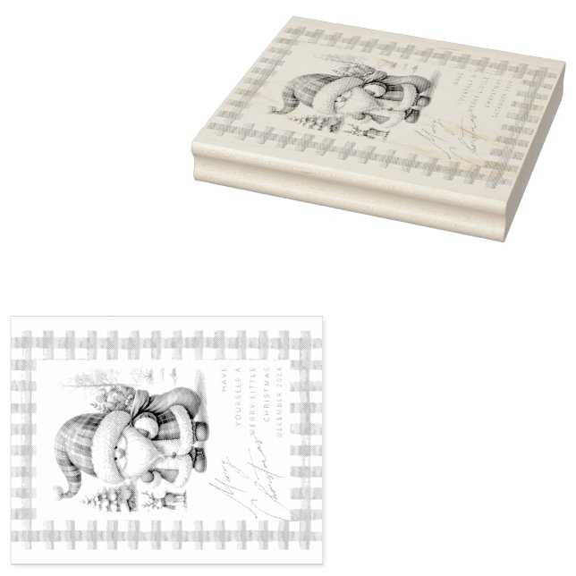 Santa Merry Christmas Gummistempel (Stempel)