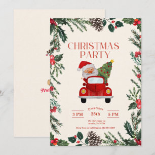 Santa Merry Christmas Party Einladung