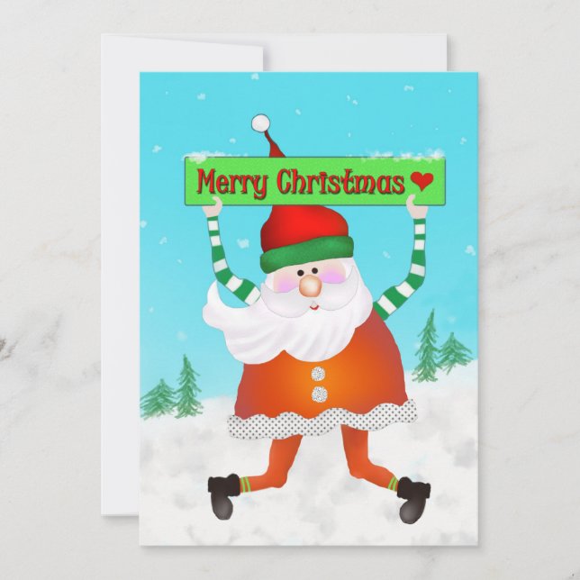 Santa merry feiertagskarte (Vorderseite)