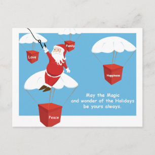 Santa Message Feiertagspostkarte