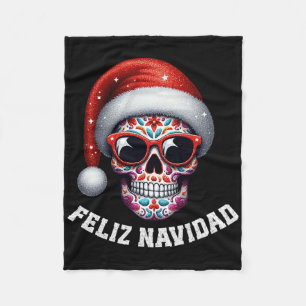 Santa Mexiko Calavera Weihnachten Mexikanisch Froh Fleecedecke