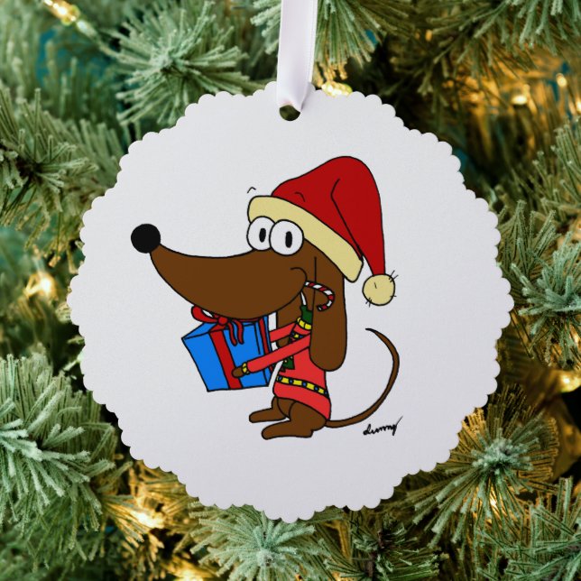 Santa Midge individuell anpassbare Papierzauberkar Ornament Karte (Insitu (Baum))