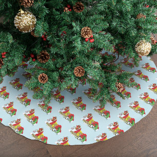 Santa Milk Cookies Dragons Polyester Weihnachtsbaumdecke