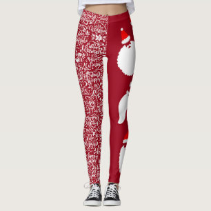Santa mit Briefkunst Leggings