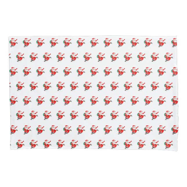 Santa mit Geschenk Weihnachtskissen Fall Kissenbezug (Vorderseite)