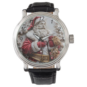 Santa mit Geschenken für ein freudiges Weihnachten Armbanduhr