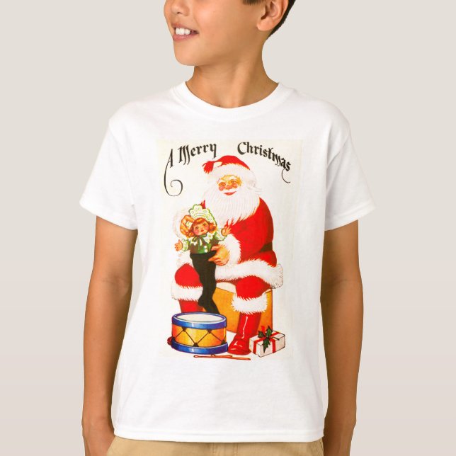 Santa mit Geschenken T-Shirt (Vorderseite)
