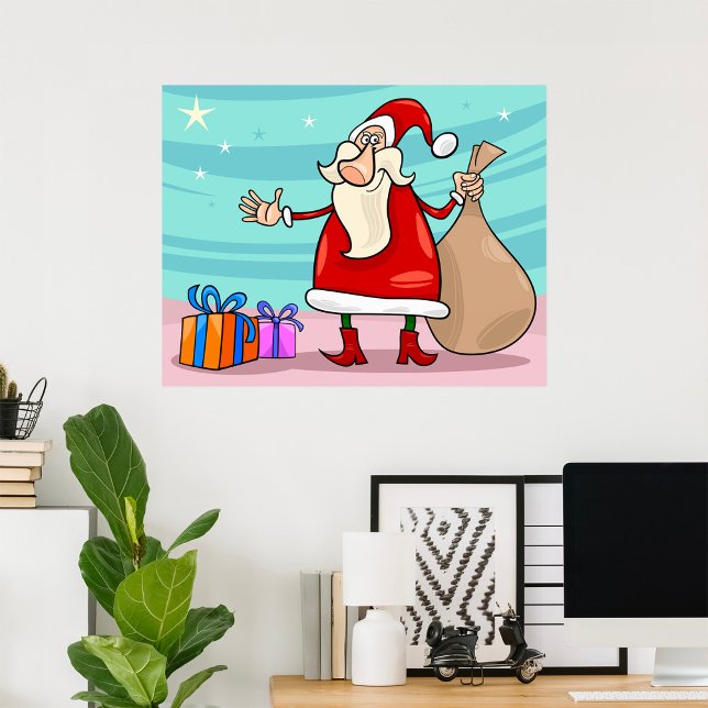Santa mit Geschenken und einem Sack Poster (Von Creator hochgeladen)