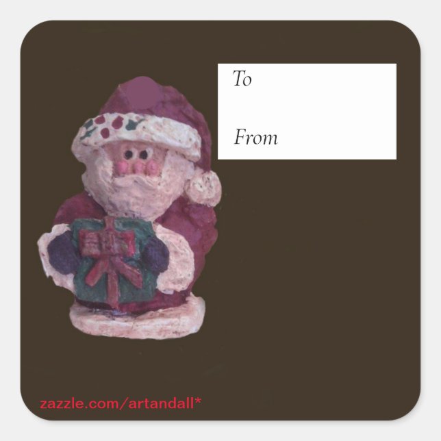 SANTA MIT GIFT STICKER (Vorderseite)