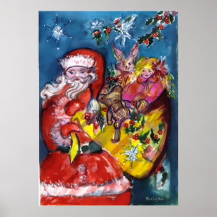 SANTA MIT GIFTS POSTER