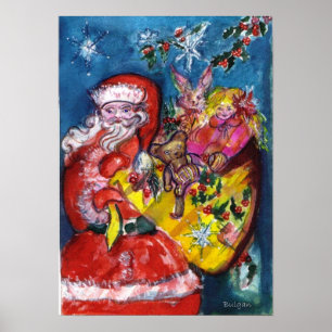 SANTA MIT GIFTS POSTER