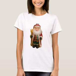Santa mit goldenem Stab T-Shirt