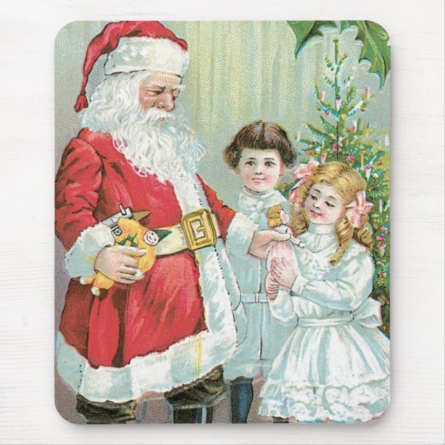 Santa mit Kindern Mousepad (Vorne)