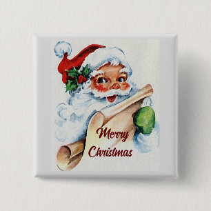 Santa mit List-Schaltfläche Button