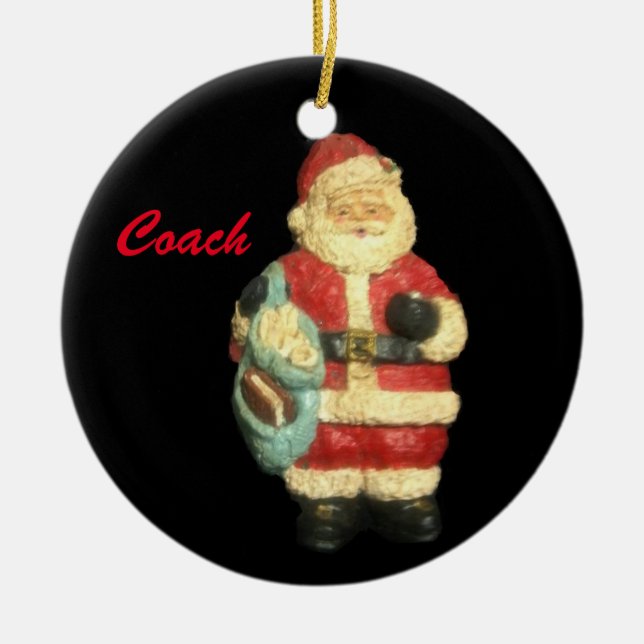 SANTA MIT MAPS COACH CHRISTMAMENT ORNAMENT (Vorne)