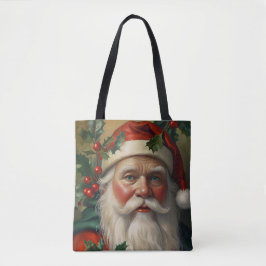Santa mit Mistletoe Tasche