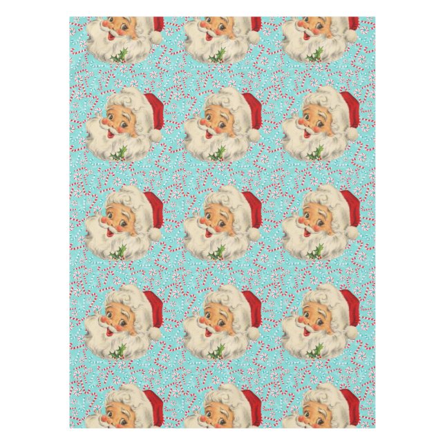 Santa mit Pfefferminz Tischdecke (Vorderseite)
