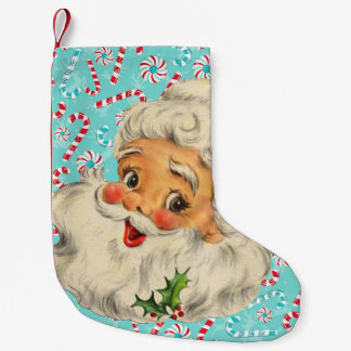 Santa mit Pfefferminzen Kleiner Weihnachtsstrumpf