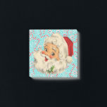 Santa mit Pfefferminzen Post-it Klebezettel<br><div class="desc">Vintages Santa-Design eines Jolly-Weihnachtsmanns vor türkisfarbenem Hintergrund mit Pfefferminzen und Bonbons.</div>