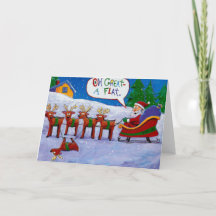 Santa mit Rentierkarte