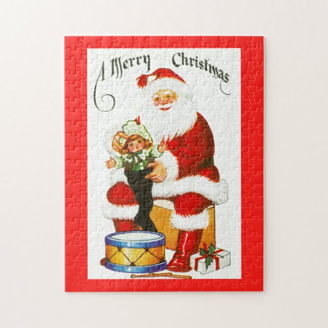 Santa mit Spielzeug (Vertikal)